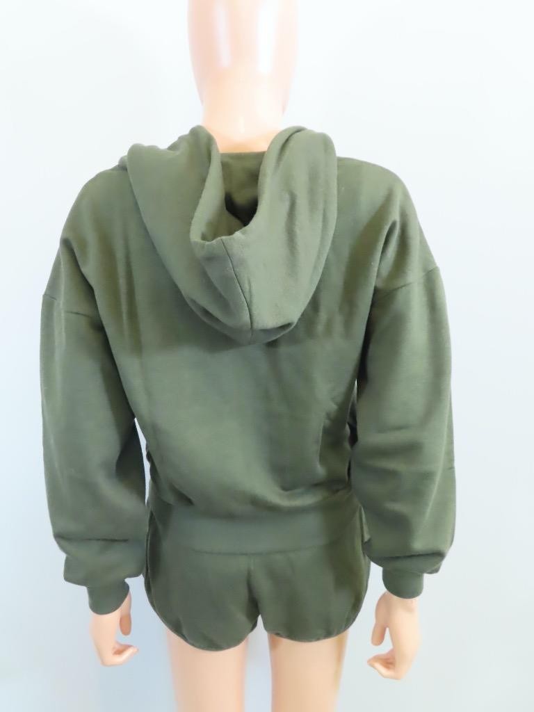 CELINE Olive Green Cream Full-Zip Hoodie Sweatshirt Size XS | eBay