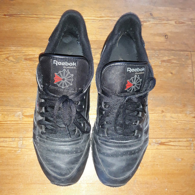 ORIGINAL REEBOK CLASSIC BLACK UNISEX SNEAKER - GRÖSSE 44 - USED