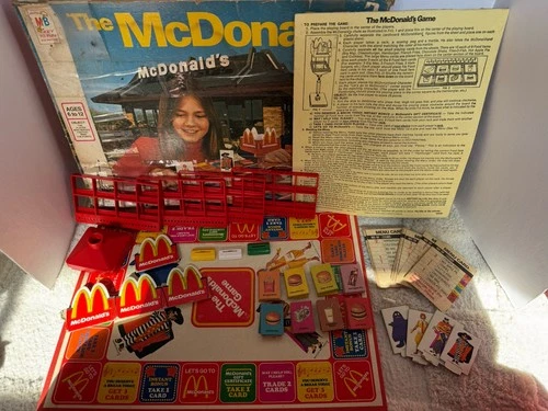 Vintage 1970's McDonald’s Restaurant Board Game Milton Bradley Not Complete