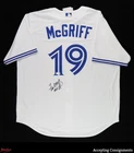 Fred McGriff Autograph Signed MLB Nike #19 Blue Jays Jersey AUTO TRISTAR COA