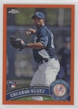 2011 Topps Chrome Retail Orange Refractor Eduardo Nunez #198 0q3