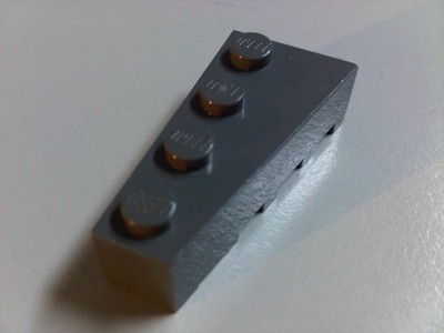 3 Stck. Lego Dark Bluish Gray Wedge 4 x 2 Left 41768
