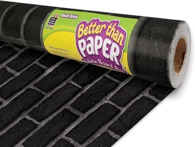 Teacher Created Resources Black Brick Better Than Paper  Bulletin Board Roll