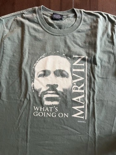 Marvin Gaye Whats Going On Vintage Band Graphic T Shirt Size Vintage vintage concert t-shirt, vintage, single stitch, B+ condition
