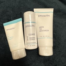 Proactiv LOT/3 12/Cleanser/Green Tea Moisturizer/Skin Smoothing Exfoliator New