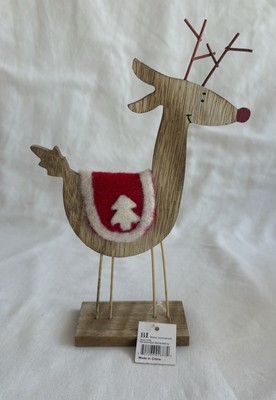Boston International ~ Red Birch Deer Tree Blanket ~ Christmas Decoration /W Tag
