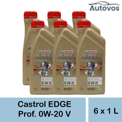 6x1L Castrol EDGE Professional V 0W-20 VOLVO Motoröl FST TITANIUM VCC RBS0-2AE