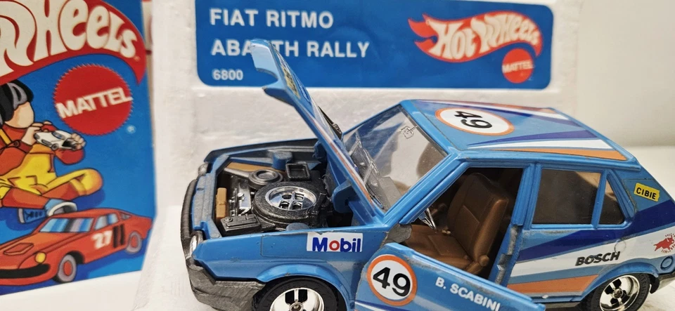 HOT WHEELS MATTEL 8600 FIAT RITMO ABARTH RALLY - 1/25 - ORIGINAL MINT BOX RARO - Immagine 4 di 4