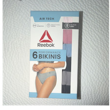 Reebok Air Tech 6 Pack Bikini Quick Dry Mesh Women's Panties 2XL Multicolor