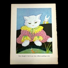 Tale of Peter Rabbit Fern Bisel Peat 1930s Book Illustration Mr McGregors Cat