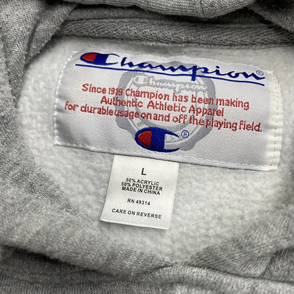 Suéter universitário vintage Wisconsin Badgers com capuz masculino L cinza hóquei - Imagem 4 de 4