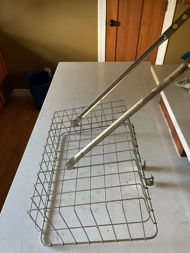 Cesta de bicicleta Wald vintage con soportes, 18x13x6 Foto 3 de 4