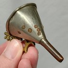Small Vintage Mixed Metal Funnel Antique Perfume Lion Coat of Arms — photo 3