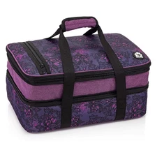 Double Casserole Insulated Travel Food Containers Carry Bag - Henna Tattoo