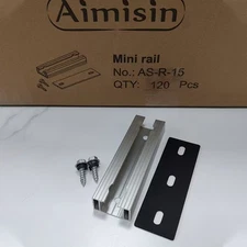 Aimisin Roof Solar Mounting Structure Stand Aluminum PV Short Profile Mini Rail
