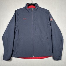 Chick-fil-A Jacket Coat Womens Large Blue Team Style Zip Soft Shell Lined