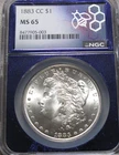 1883-CC Morgan Dollar Silver ---- MS-65 NGC Graded Coin ---- #773C