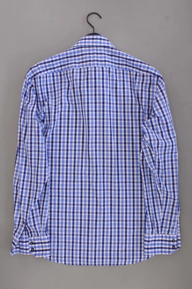 BOSS by Hugo Boss camicetta per uomo taglia Hemdgröße 43, XL, 54 a quadri blu - Immagine 3 di 4