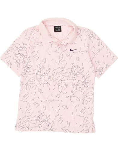 Nike Jungen Poloshirt abstraktes Muster 10-11 Jahre Medium rosa Baumwolle AF13