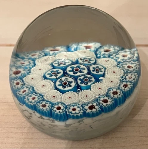 vintage millefiori murano art glass paperweight