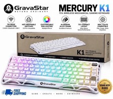 Gravastar Mercury K1 75 Wireless Mechanical Gaming Keyboard Rgb White New Gravastar Mercury K1 75 Wireless Mechanical Gaming Keyboard Rgb White New