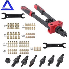 Rivet Nut Tool Kit,14" Rivnut Tool Kit with 100PCS Rivet Nuts,7 Metric Mandrels