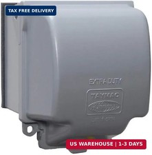 TayMac Jumbo 2-Gang Weatherproof In-Use Outlet Cover, 55-in-1, Gray EXTRA DUTY