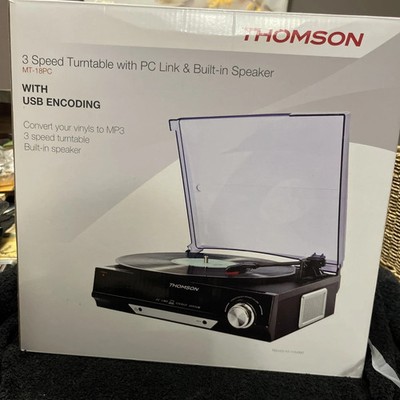 THOMSON MT-18PC, 3 Speeds Turntable With PC Link & Built In Speaker USB Encoding