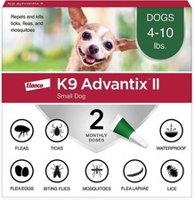 K9 Advantix II, Dogs 4-10 lbs, 2 pack