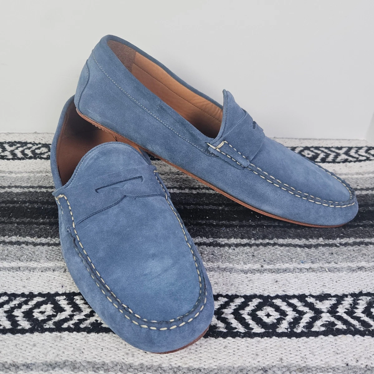 Allen Edmonds Alpha Loafers Sneakers Mens Size 7.5 Blue Suede Casual Slip On Amazon.com | Allen Edmonds Men main image 4