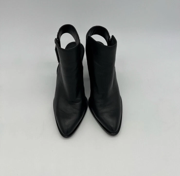 Giani Bini Botines de Cuero Negro Tacones para Mujer Talla 6 Recorte Cremallera Elegante Foto 3 de 4