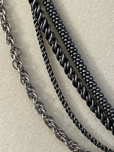 Silpada Sterling Silver 4 Strand Popcorn Rope Chain N1719 16" w/2" Extender EUC! - Picture 2 of 3