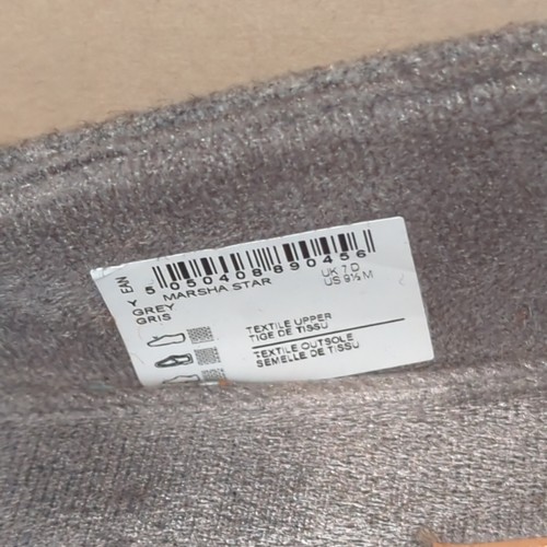 Clarks Women's Marsha Star Slippers Grey Size UK 7 D - Picture 3 of 8
