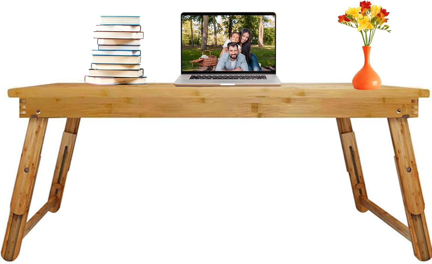 Floor Table Tray with Folding Legs Adjustable Low Coffee Table for Sitting on Fl