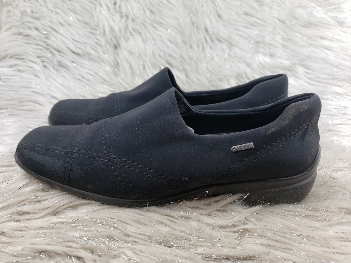 LUFTPOLSTER Black Gore-Tex Slip On Casual Comfort Shoes Size 