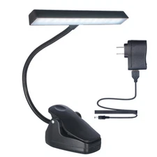 Folding Music Stand Light Portable 26 LED Rechargeable Clip-On Orchestra Light