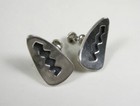 Vintage modernist sterling silver Esther Lewittes Earrings — photo 2