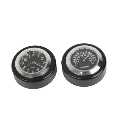 Universal Windshield Temp Thermometer Dial Clock Fit For Yamaha Chopper Cruiser