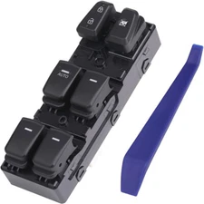 Window Switch Door Lock Control for 11-14 Hyundai Sonata DWS545 Black Button