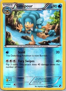 Pokemon TCG Simipour - 34/114 - Reverse Holo - Black & White 1: (Base Set) 