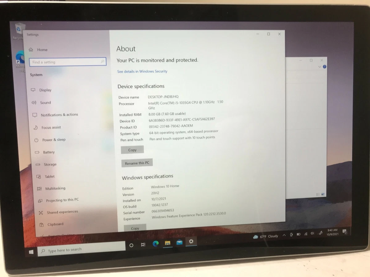 Microsoft Surface Pro 7 12.3