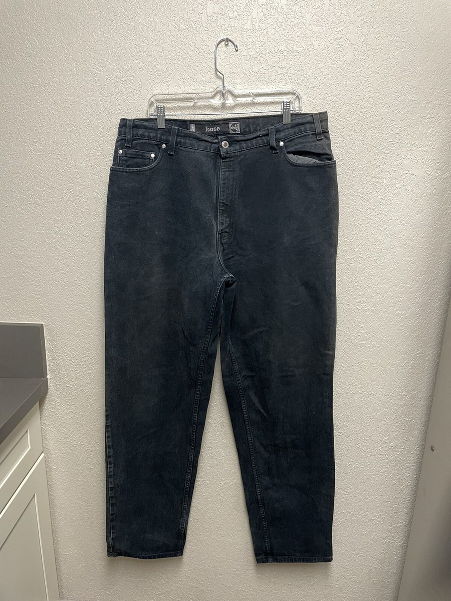 90s Silvertab Loose Black Denim USA製 1990's Levi's SilverTab Loose Jeans 38x36 Black Denim USA