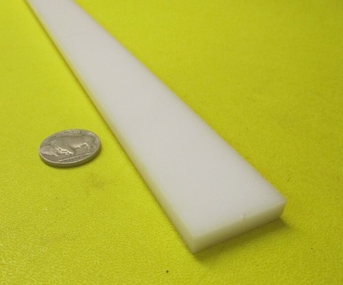 Delrin Acetal Bar 1/4" (.250") Thick x 1.00" Wide x 24" Long White - Afbeelding 2 van 9