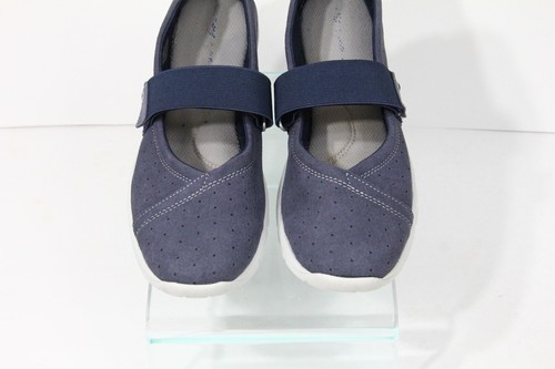 Easy Spirit Sneakers sz 11 Mary Jane Flat Shoes Women Blue Faux Suede comfort - Picture 4 of 9