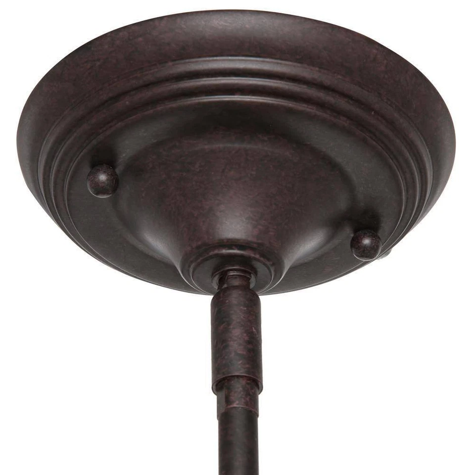 Minicolgante de bronce de 1 luz Brandon World Imports con pantalla de vidrio Foto 4 de 4