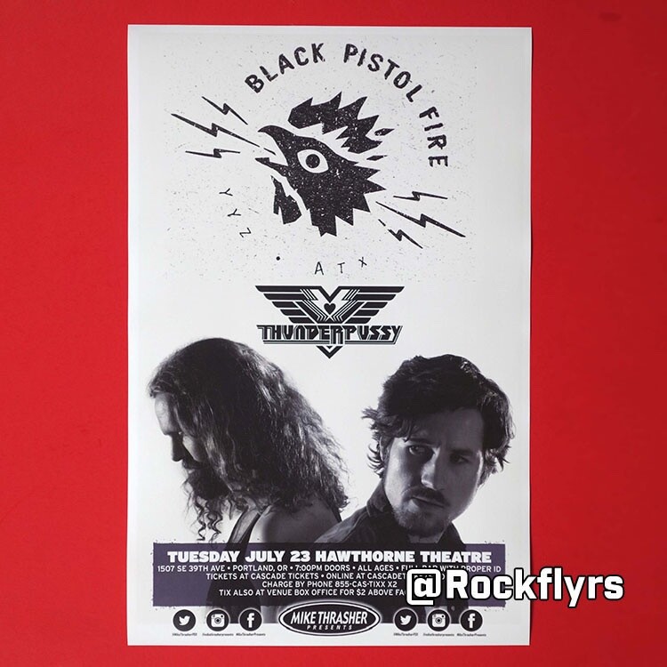 BLACK PISTOL FIRE 2019 Concert Promo 11x17 Street Poster. Portland OR