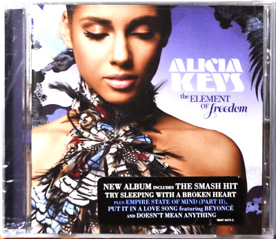 CD Alicia Keys The Element of Freedom -Try Sleeping SEALED NEW Hype Sticker
