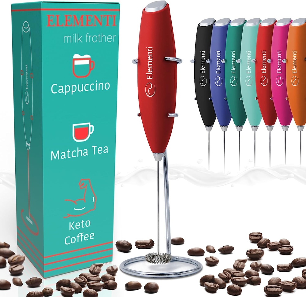 Electric Milk Frother Handheld, Matcha Whisk, Milk Foamer for Coffee Foamer Elec