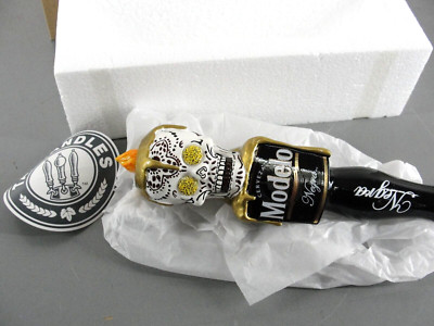 MODELO NEGRA BEER DAY OF THE DEAD SUGAR SKULL CANDLE SHORT 8'' BAR TAP HANDLE NIB