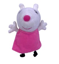 Peppa Pig Suzy Sheep Plush Talking Lamb Pink Dress Sound Small 8" Jazwares Toy